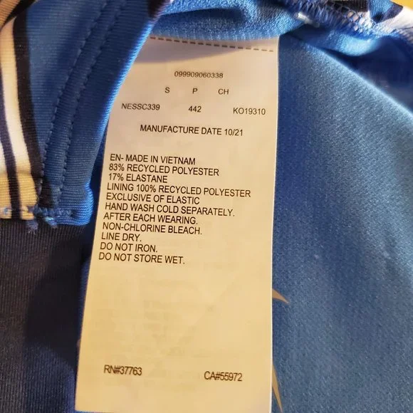 Women's Nike Wave-Stripe V-Back Tankini Top  Size S - Picture 9 of 11